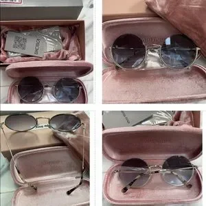 Miu Miu | Accessories | Miu Miu Round Blue Gradient Lenses  display picture 1